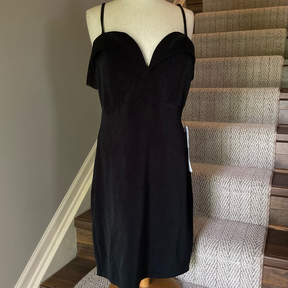 Nordstrom Black Sheath Cocktail Dress Sweetheart Neckline